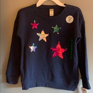 Flip sequin star sweatshirt
